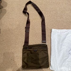 Brown Prada crossbody